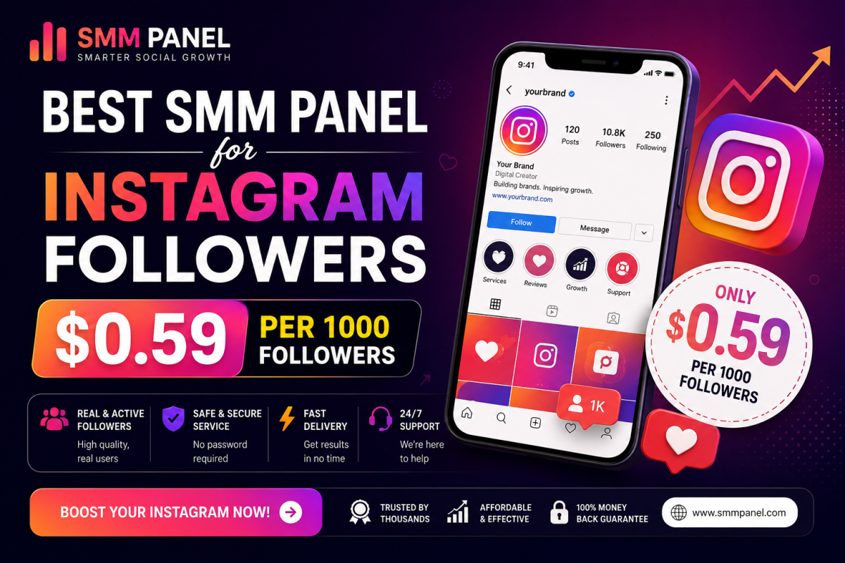 Best SMM panel for Instagram followers - $0.59 per 1000 followers