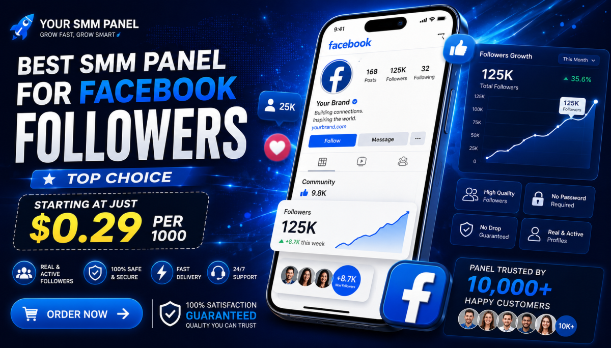 Best SMM panel for Facebook followers - $0.29 per 1000